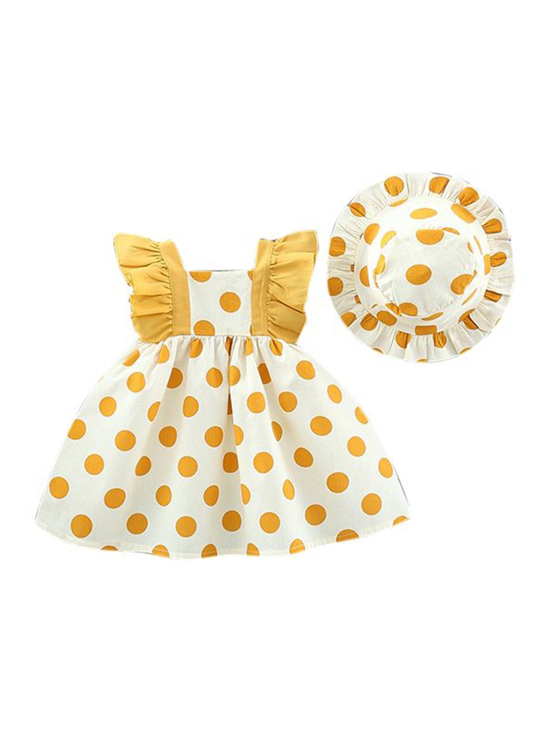 

StyleCast x Revolte Polka Dot Print A-Line Mini Dress, Yellow