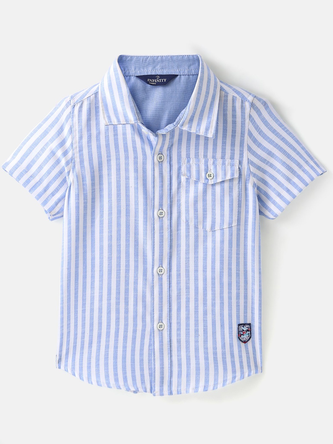 

Infinity Boys Opaque Striped Casual Shirt, Blue
