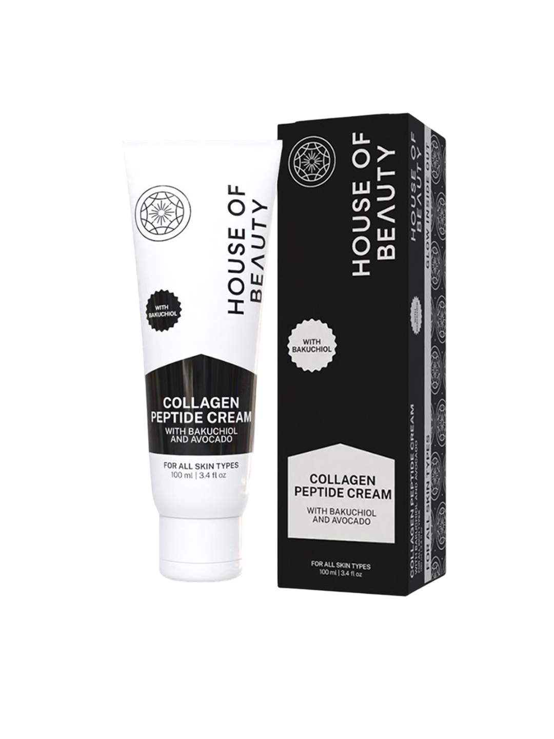 

House of Beauty Collagen Peptide Cream With Bakuchiol & Avocado - 100 ml, White