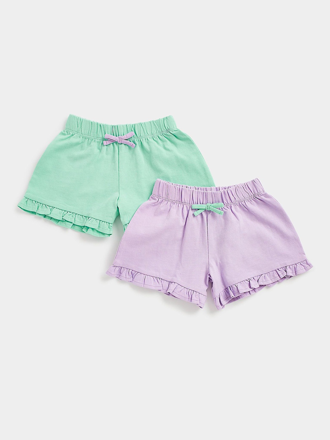 

mothercare Girls Pure Cotton Hot Pants Shorts, Green