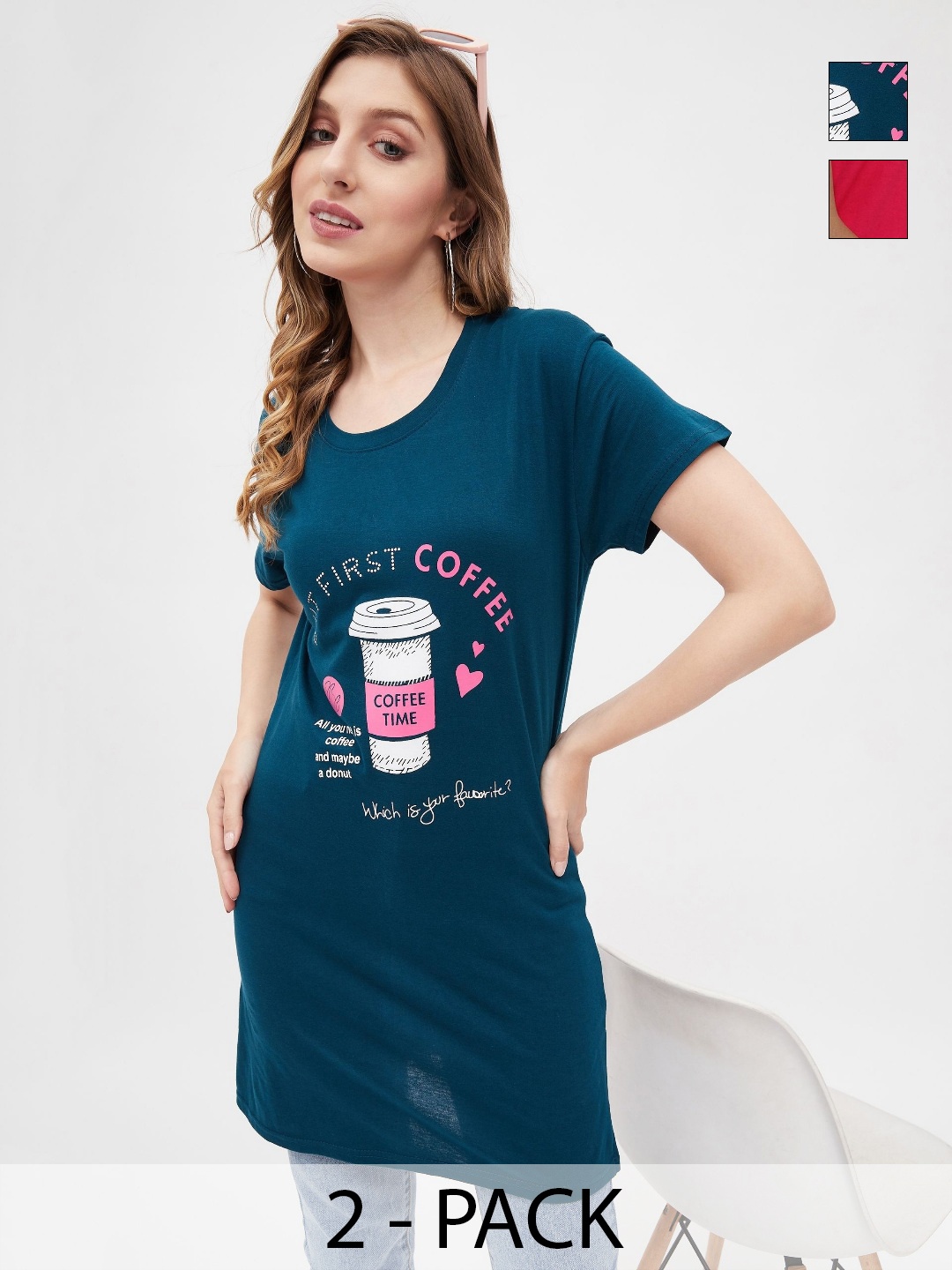 

Dreambe Women 2 Pockets T-shirt, Multi