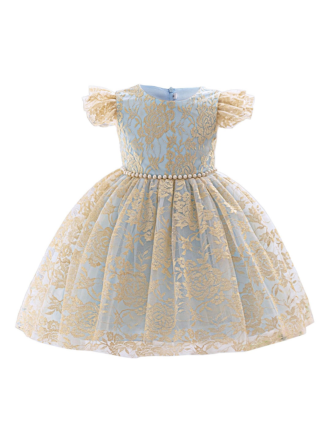 

StyleCast x Revolte Girls Applique Balloon Dress, Blue