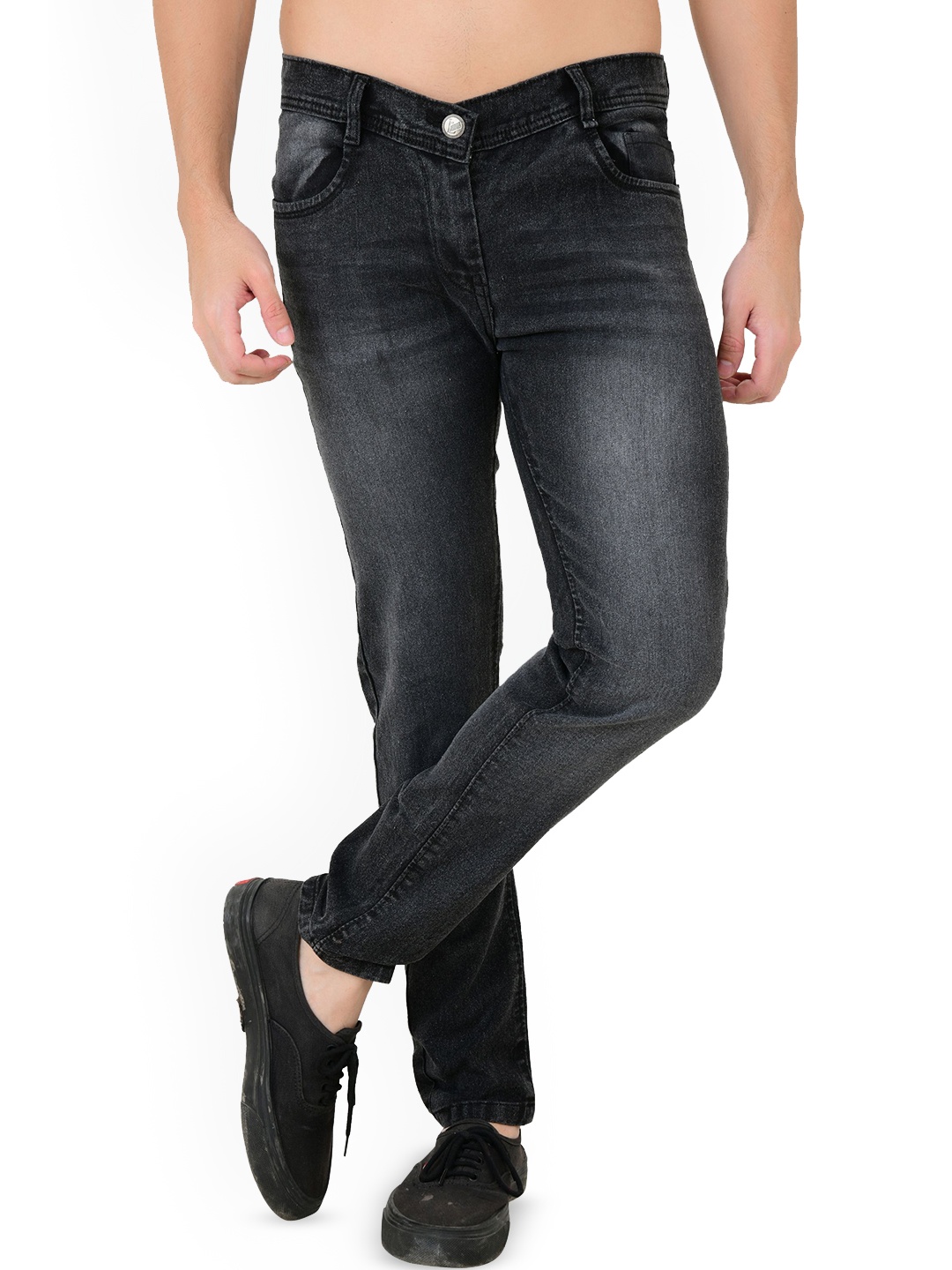 

LINARIA Men Classic Mid-Rise Clean Look Slim Fit Light Fade Jeans, Grey