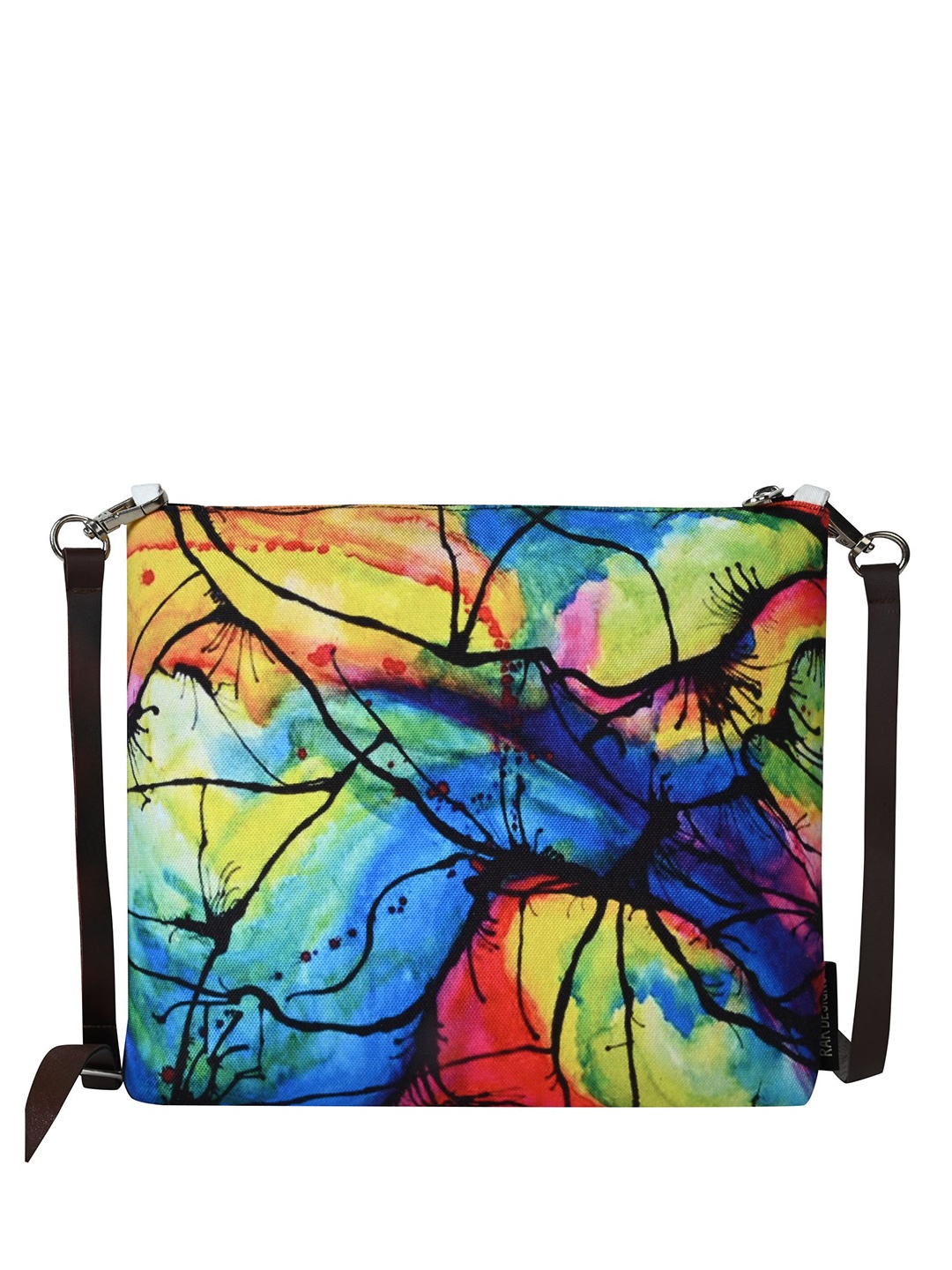 

RAK DESIGNS Women Printed Messenger Bag, Blue