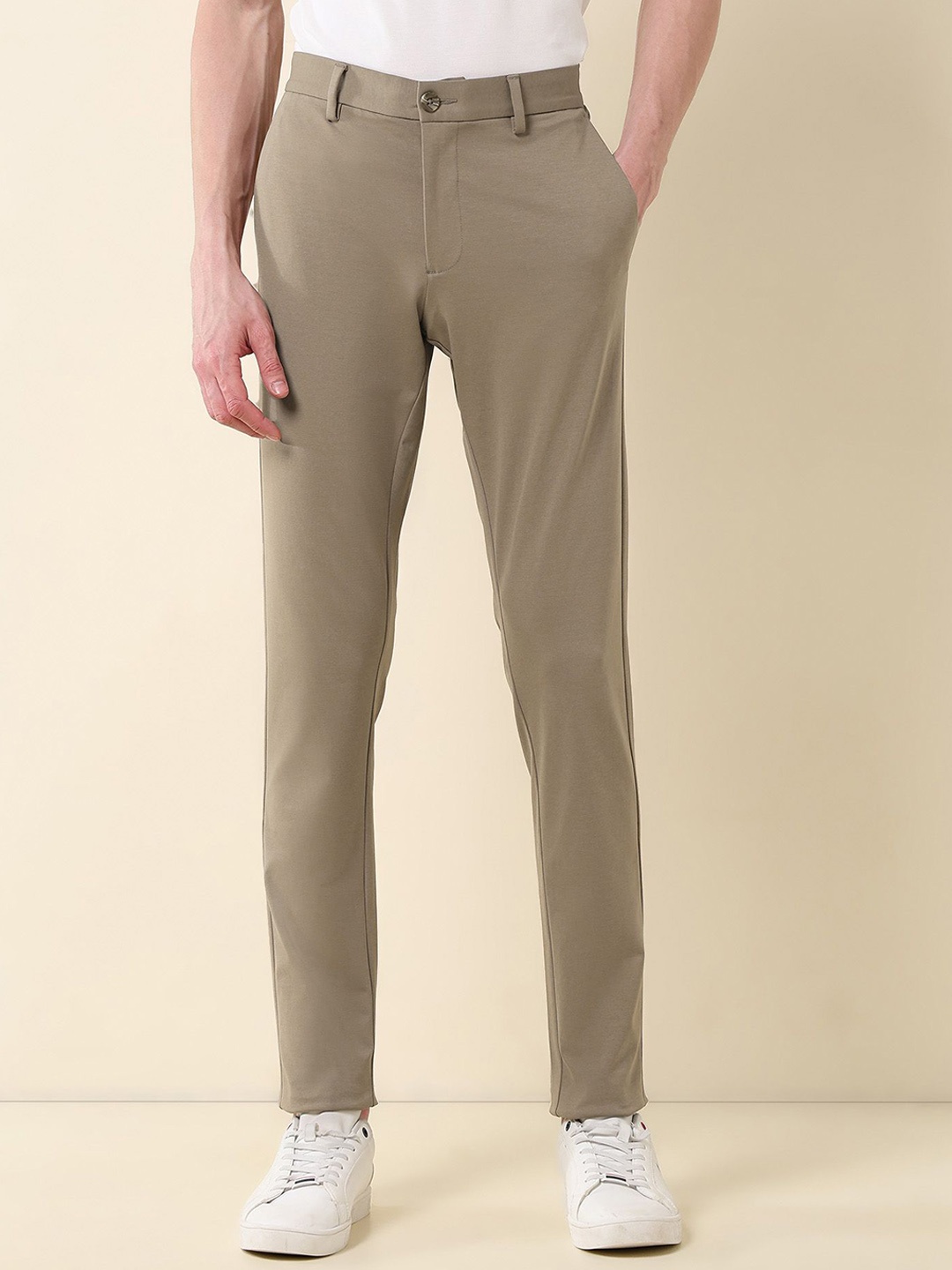 

U.S. Polo Assn. Men Mid-Rise Slim Fit Chinos, Brown