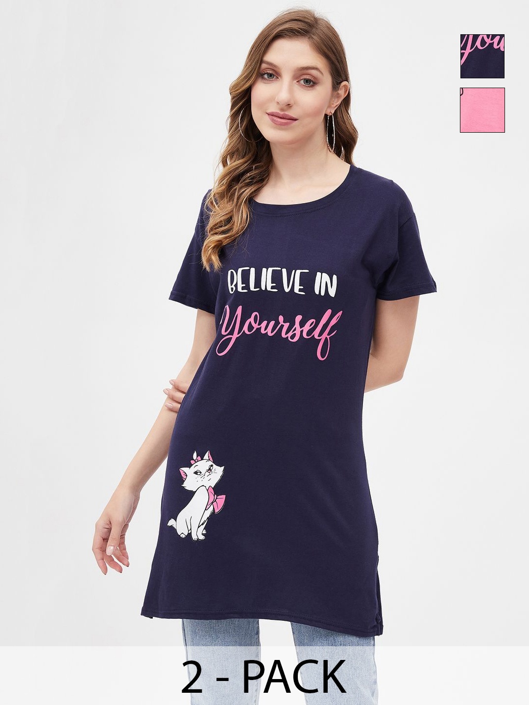 

Christy World Women 2 Printed T-shirt, Multi