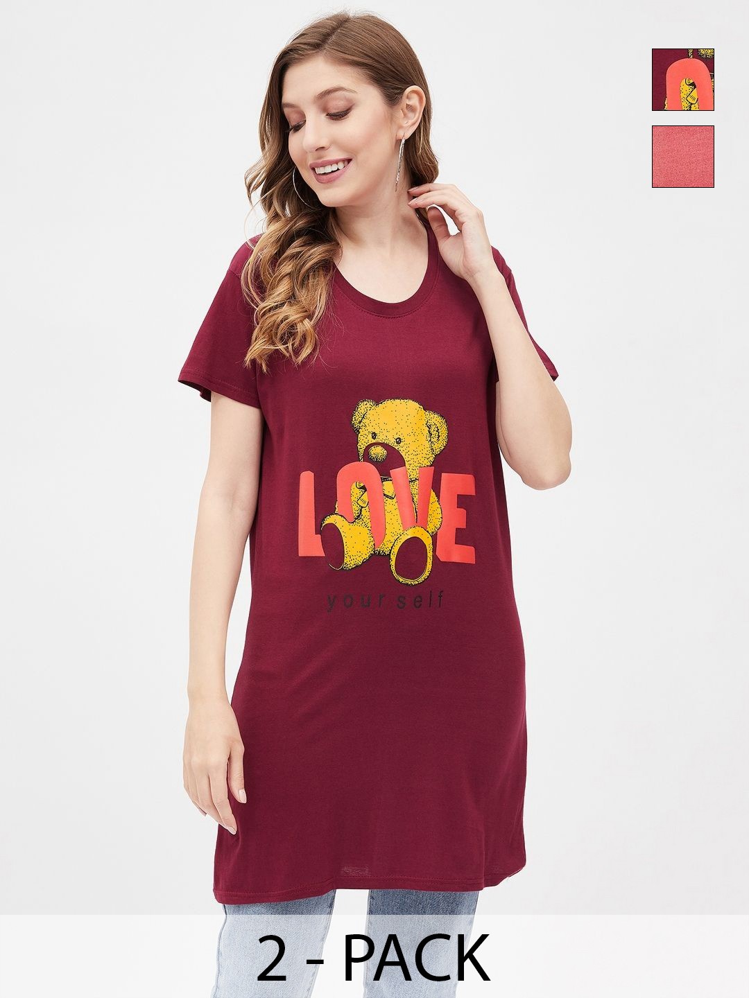 

Dreambe Women 2 Printed T-shirt, Multi