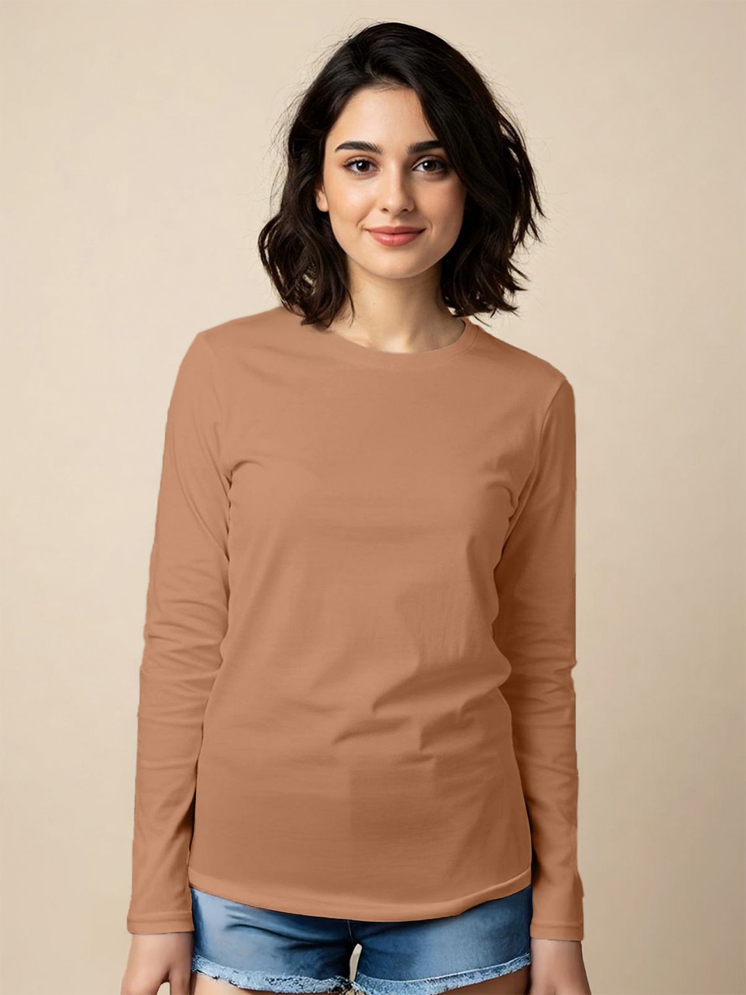 

JUNEBERRY Women Pockets T-shirt, Brown