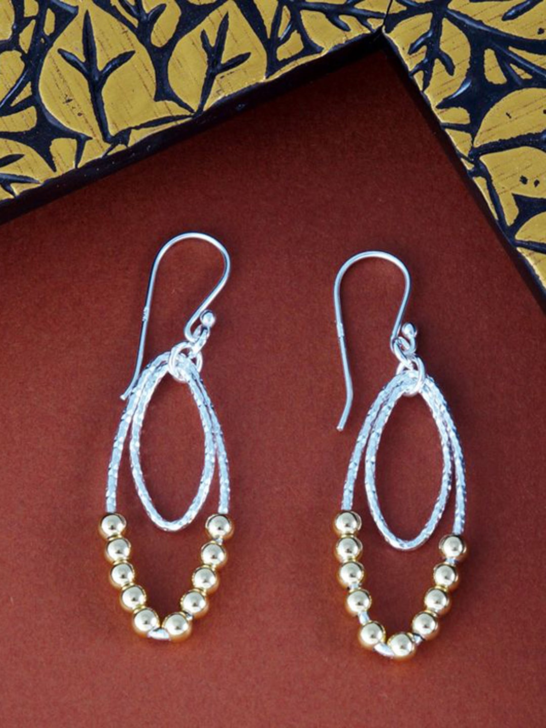 

Tuanz Silver Jewelry 925 Sterling Silver Rhodium-Plated Contemporary Shaped Drop Earrings