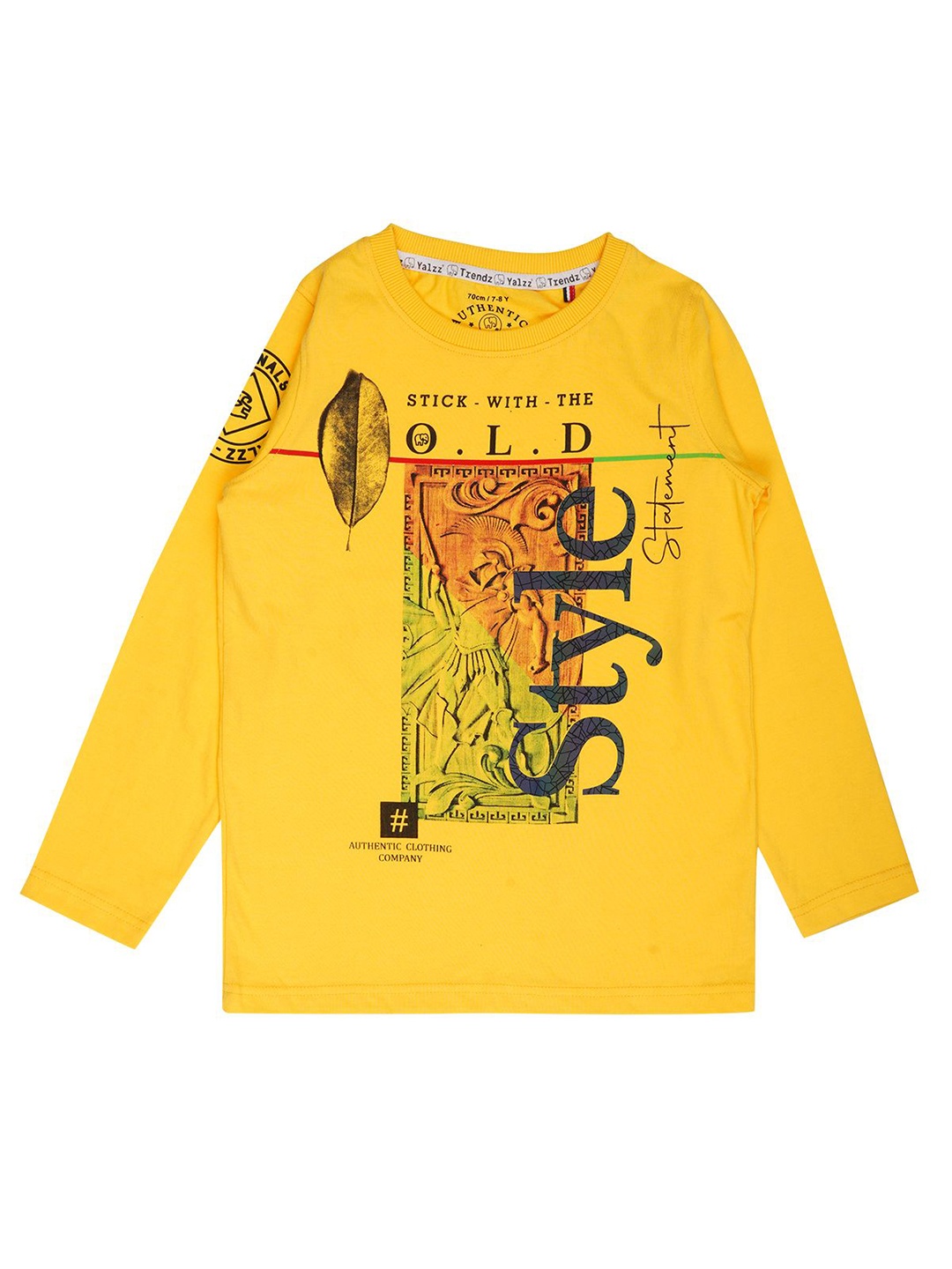 

YALZZ Boys Printed T-shirt, Yellow