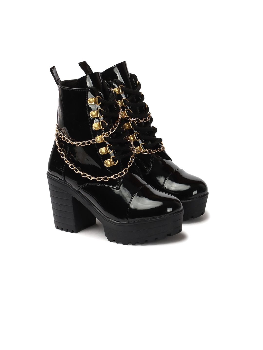 

FRANINO PARIS Women Block Heeled Regular Boots, Black