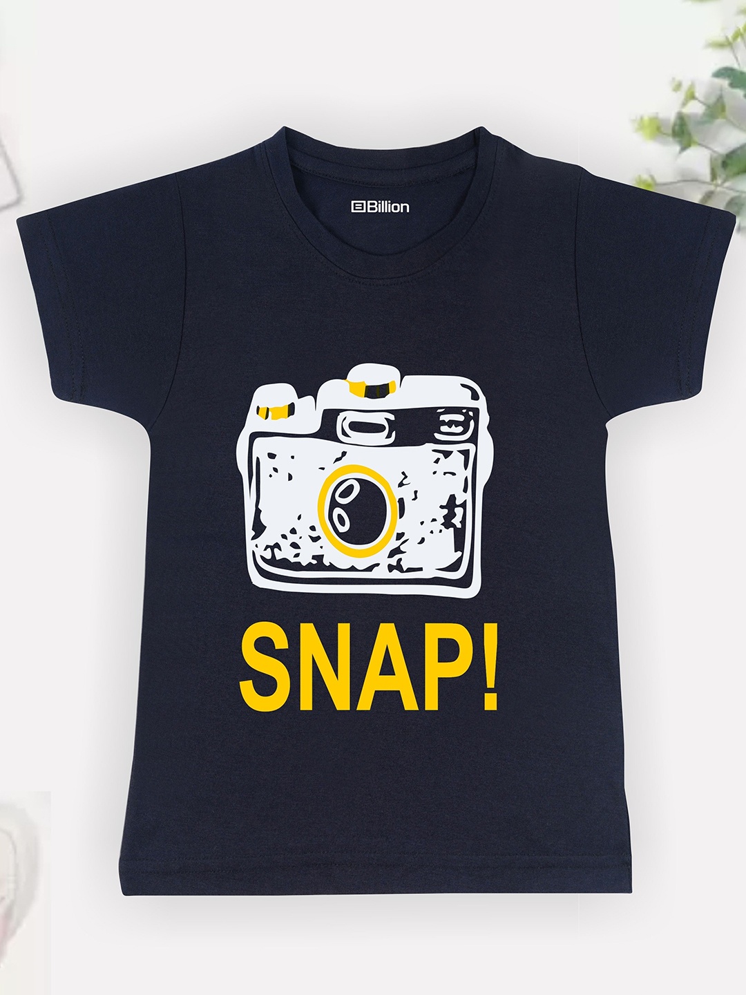 

Billion Boys Printed Bio Finish Applique T-shirt, Black
