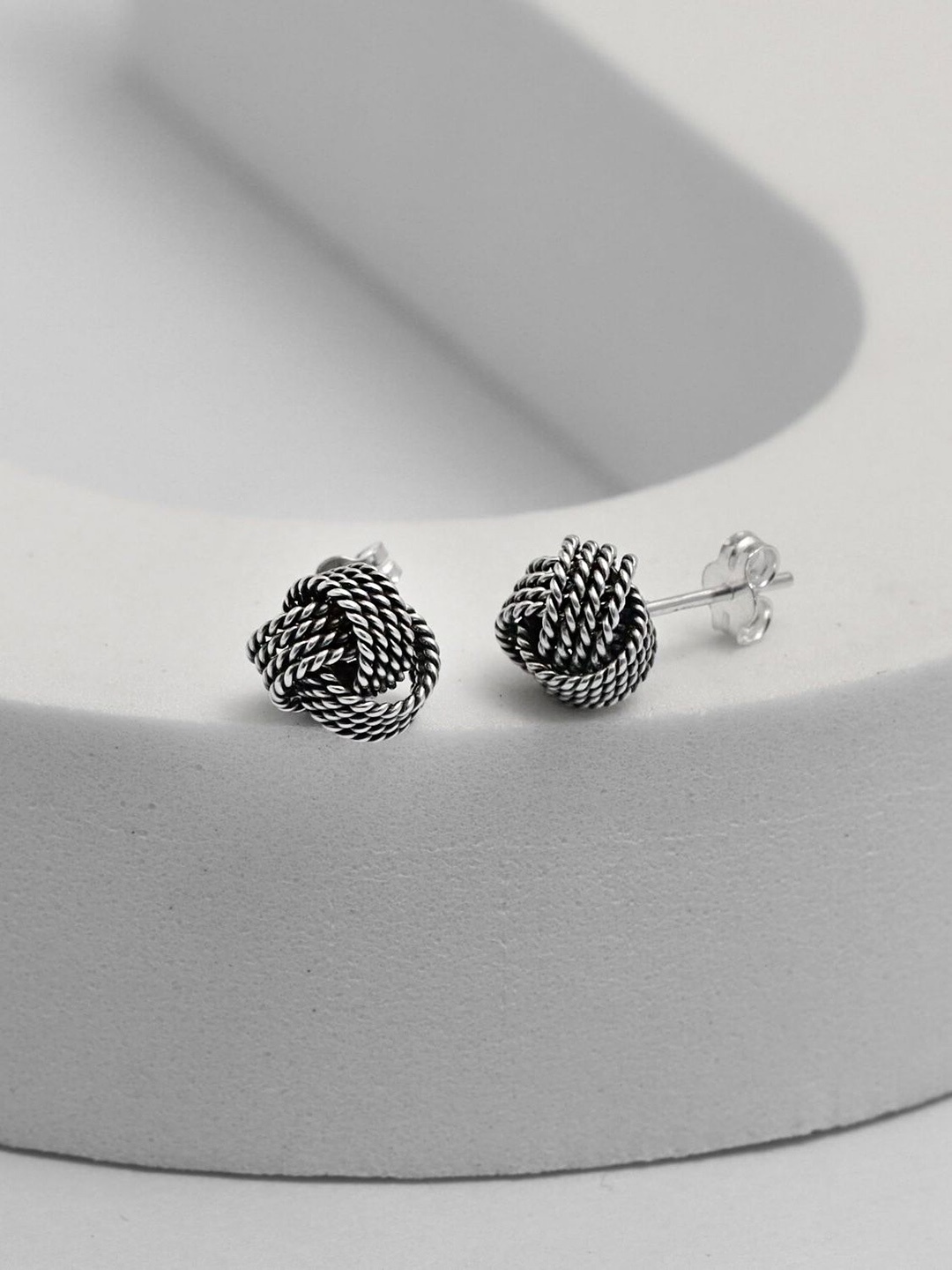 

LeCalla Contemporary Studs Earrings, Silver