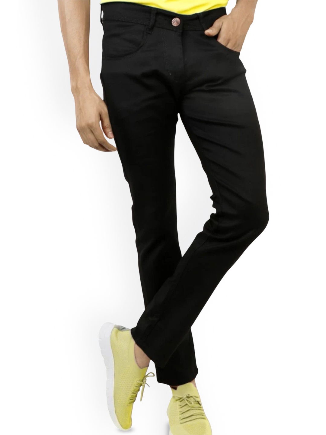 

LINARIA Men Classic Mid-Rise Slim Fit Clean Look Jeans, Black
