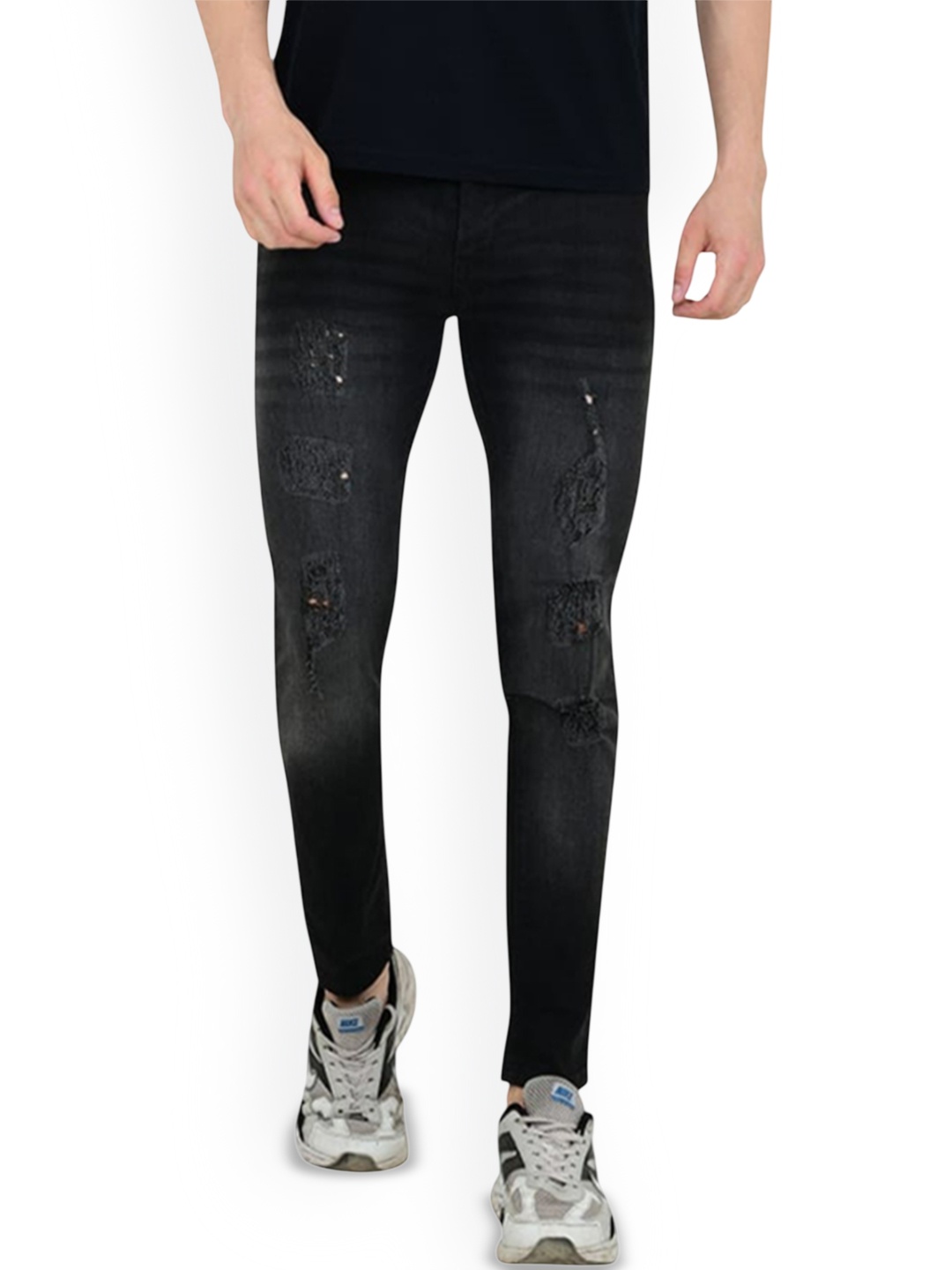 

LINARIA Men Classic Slim Fit Mid-Rise Jeans, Grey