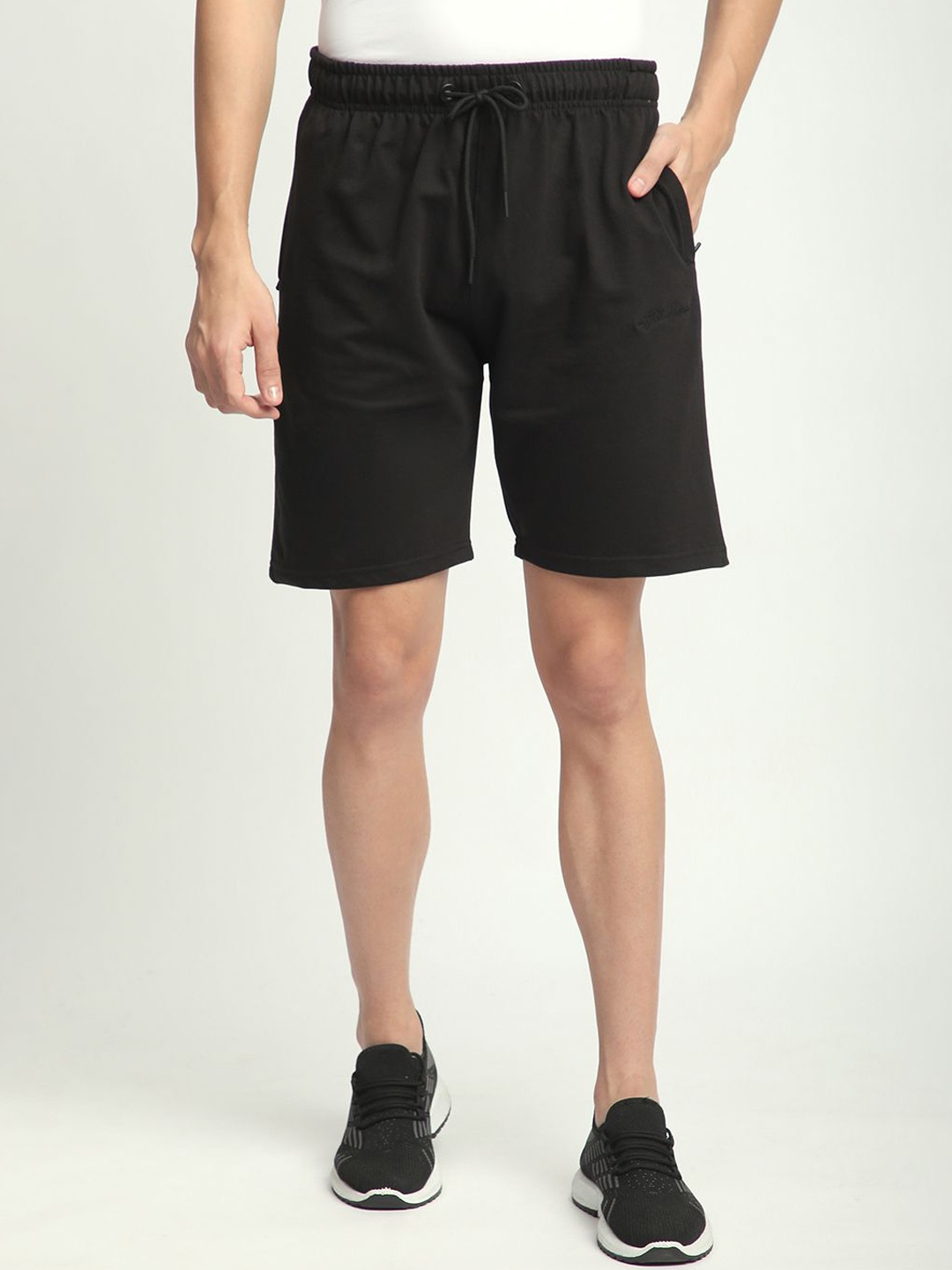 

Stitch Hub Men Regular Fit Cotton Shorts, Black