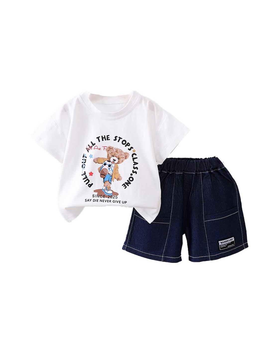 

StyleCast x Revolte Boys Printed T-shirt With Shorts, White