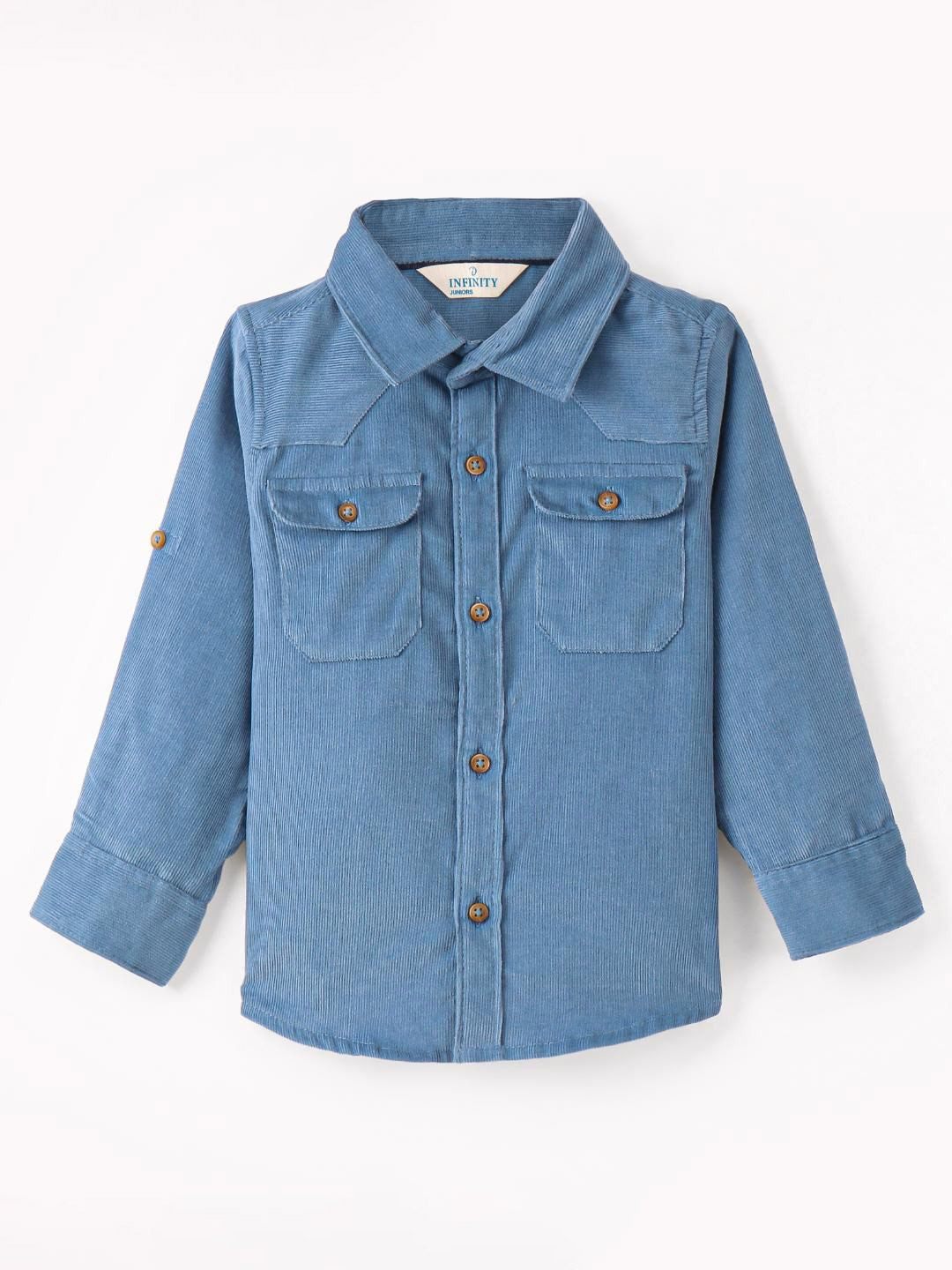 

Infinity Boys Tailored Fit Opaque Casual Shirt, Blue