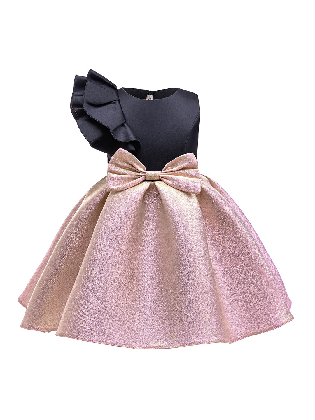 

StyleCast x Revolte Girls Round Neck Fit and Flare Dress, Pink