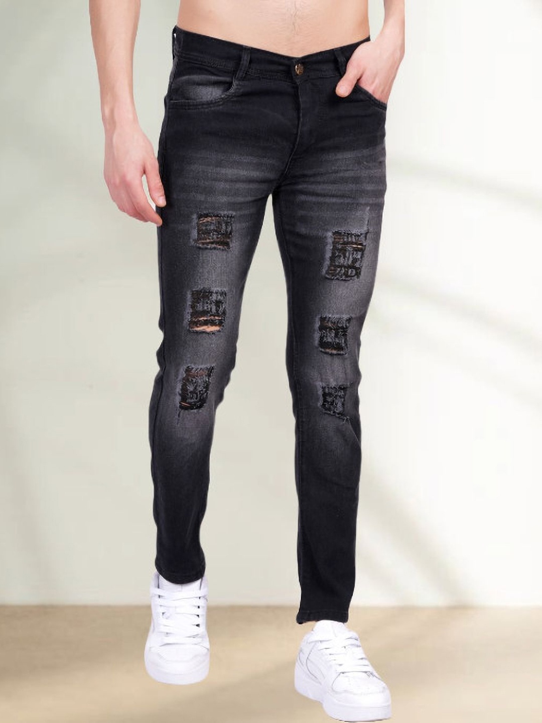 

LINARIA Men Classic Slim Fit Jeans, Grey