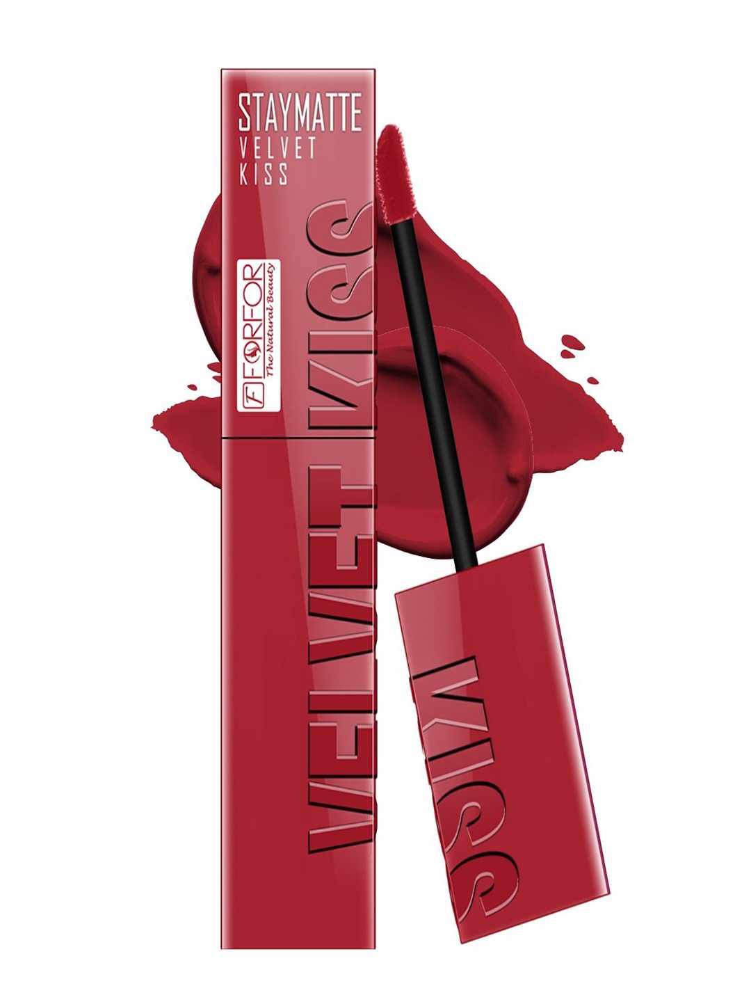 

FORFOR Velvet Kiss Water & Smudge-Proof Matte Liquid Lipstick 3.5 ml Shade-01, Red