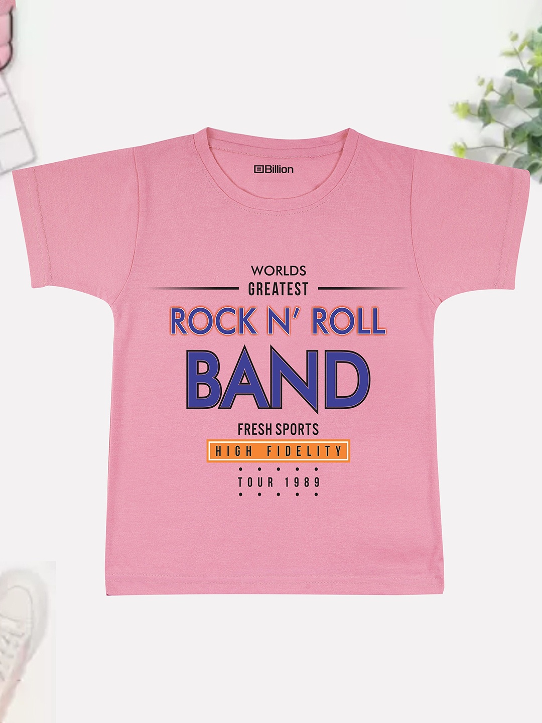 

Billion Boys Printed Bio Finish T-shirt, Pink