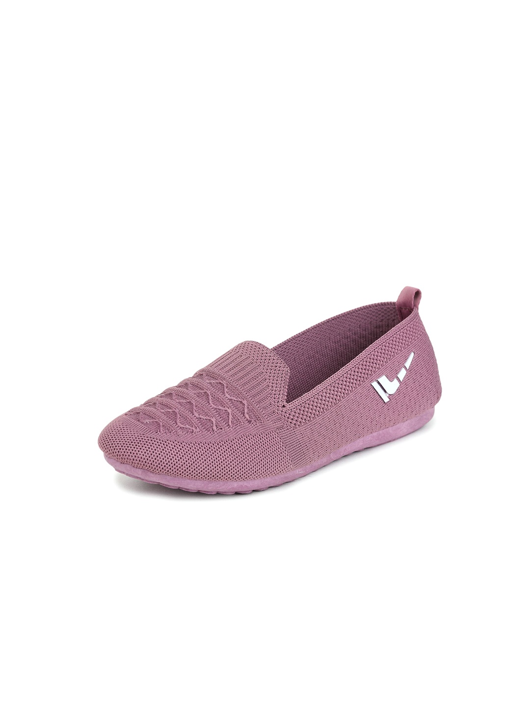 

FABBMATE Girls Woven Design Round Toe Loafers, Pink