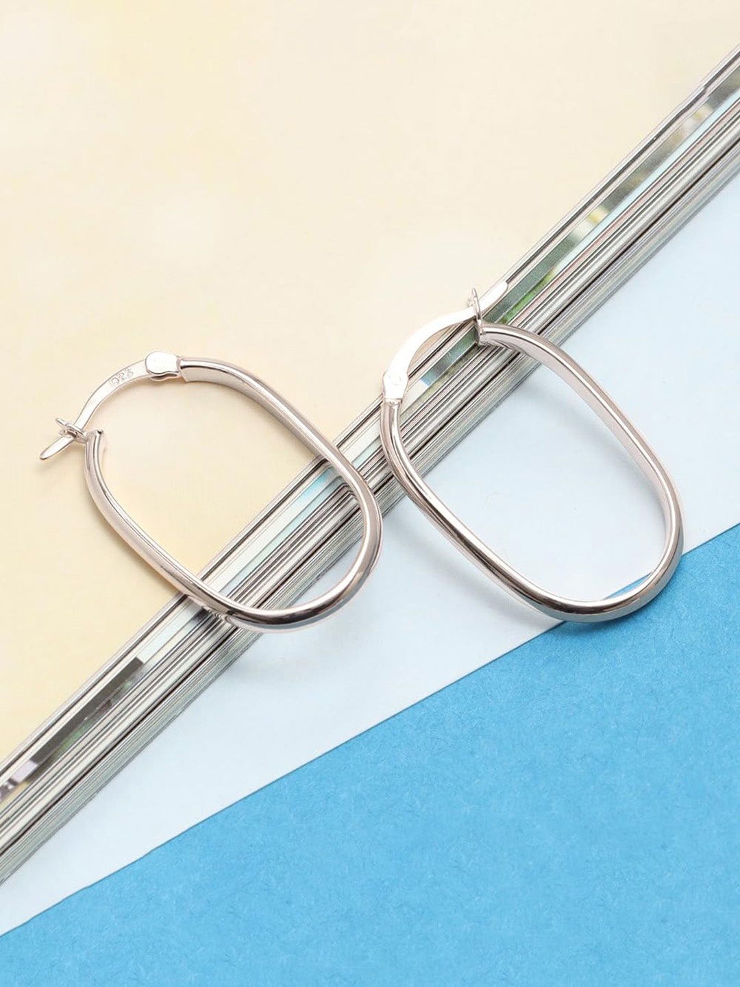 

LeCalla 925 Sterling Silver-Plated Circular Shaped Hoops