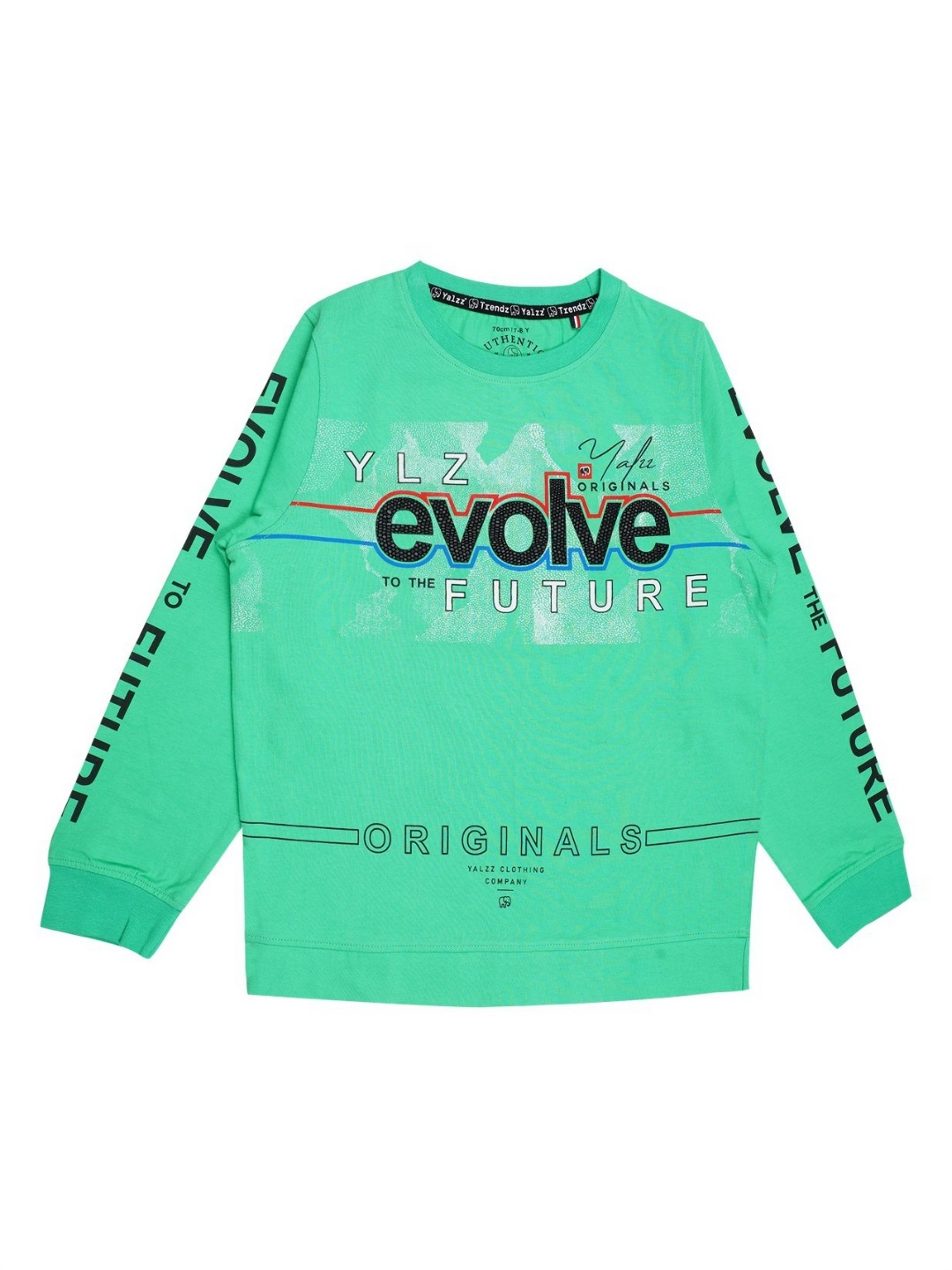 

YALZZ Boys Printed Pockets T-shirt, Green