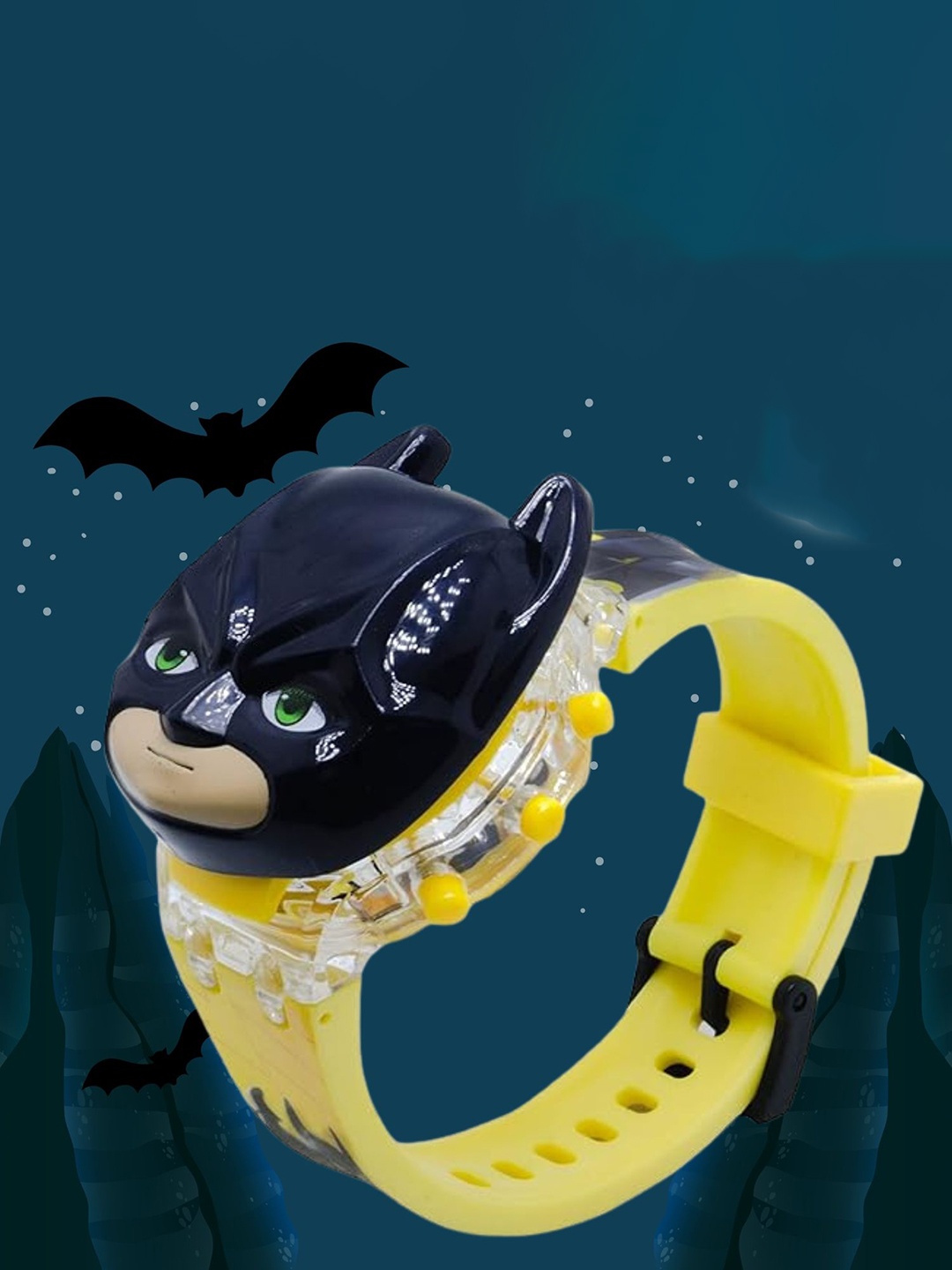 

SWADESI STUFF Unisex Kids Dial & Straps Digital Automatic Watch 3D BATMAN 991, Black