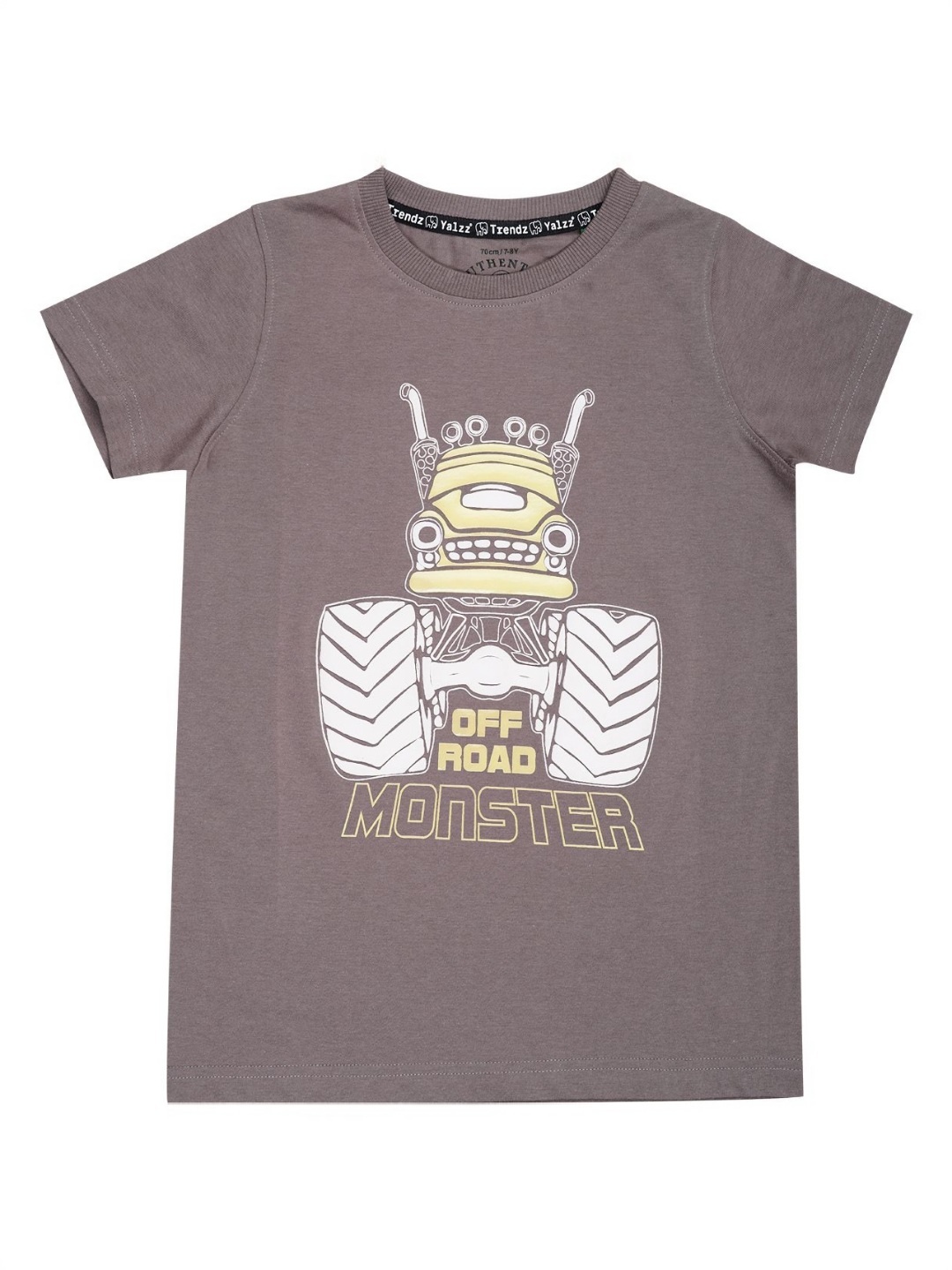 

YALZZ Boys Printed Applique T-shirt, Grey
