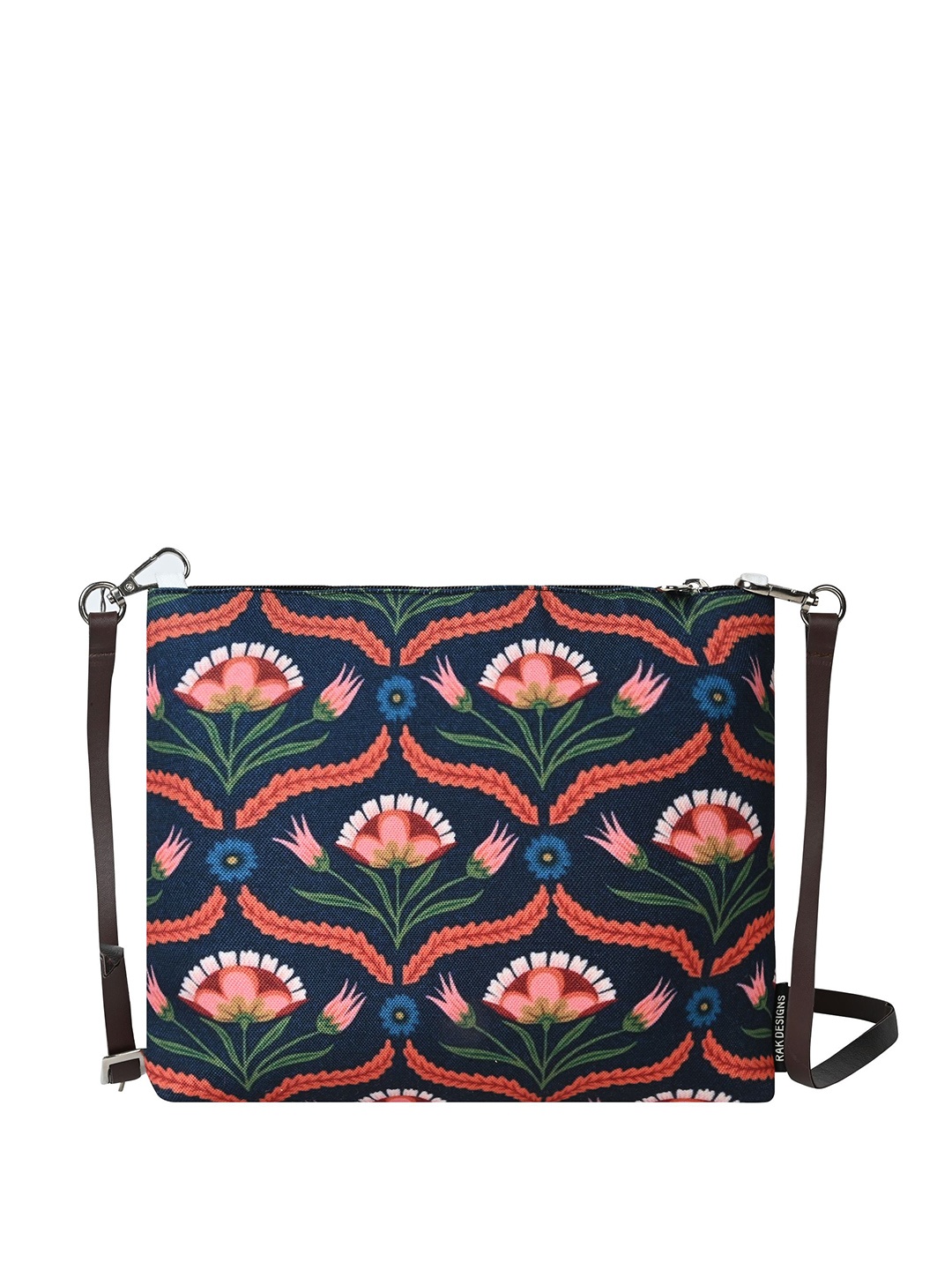 

RAK DESIGNS Women Printed Messenger Bag, Blue