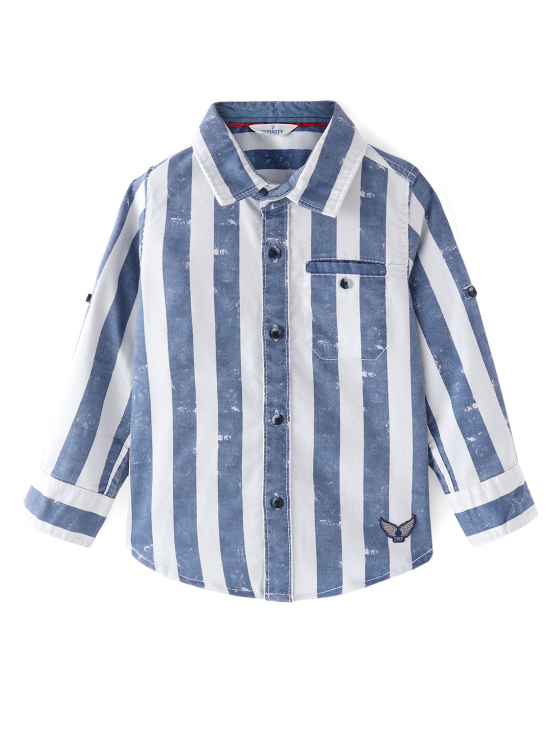 

Infinity Boys Opaque Striped Casual Shirt, Blue