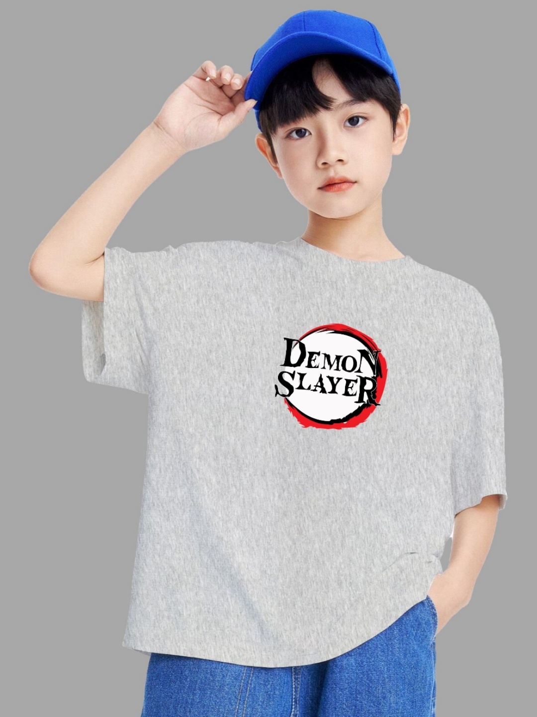 

BAESD Boys Printed T-shirt, Grey