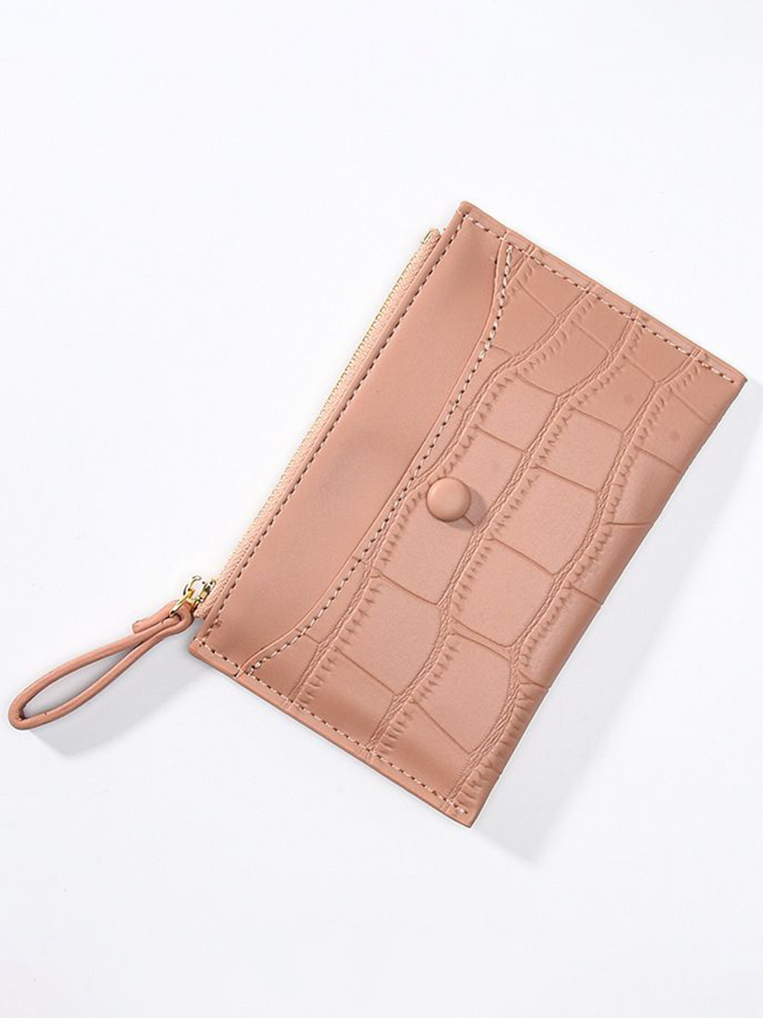 

DressBerry Women Textured PU Card Holder, Pink