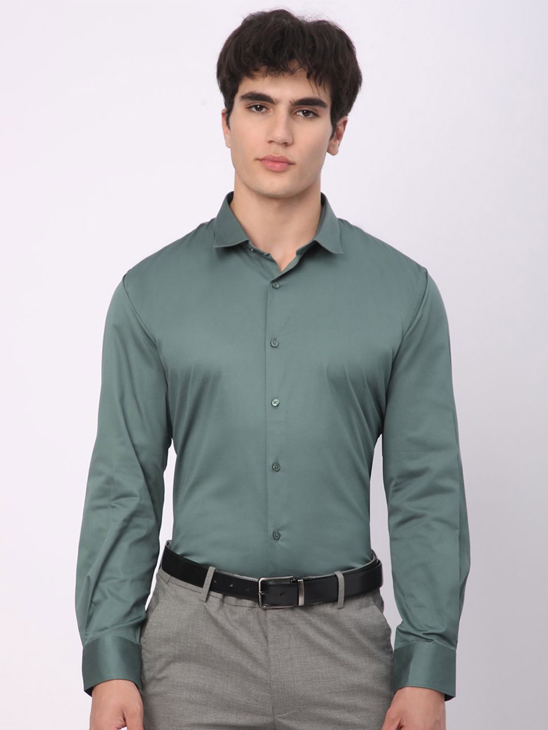 

Stitch Hub Men Opaque Casual Shirt, Green