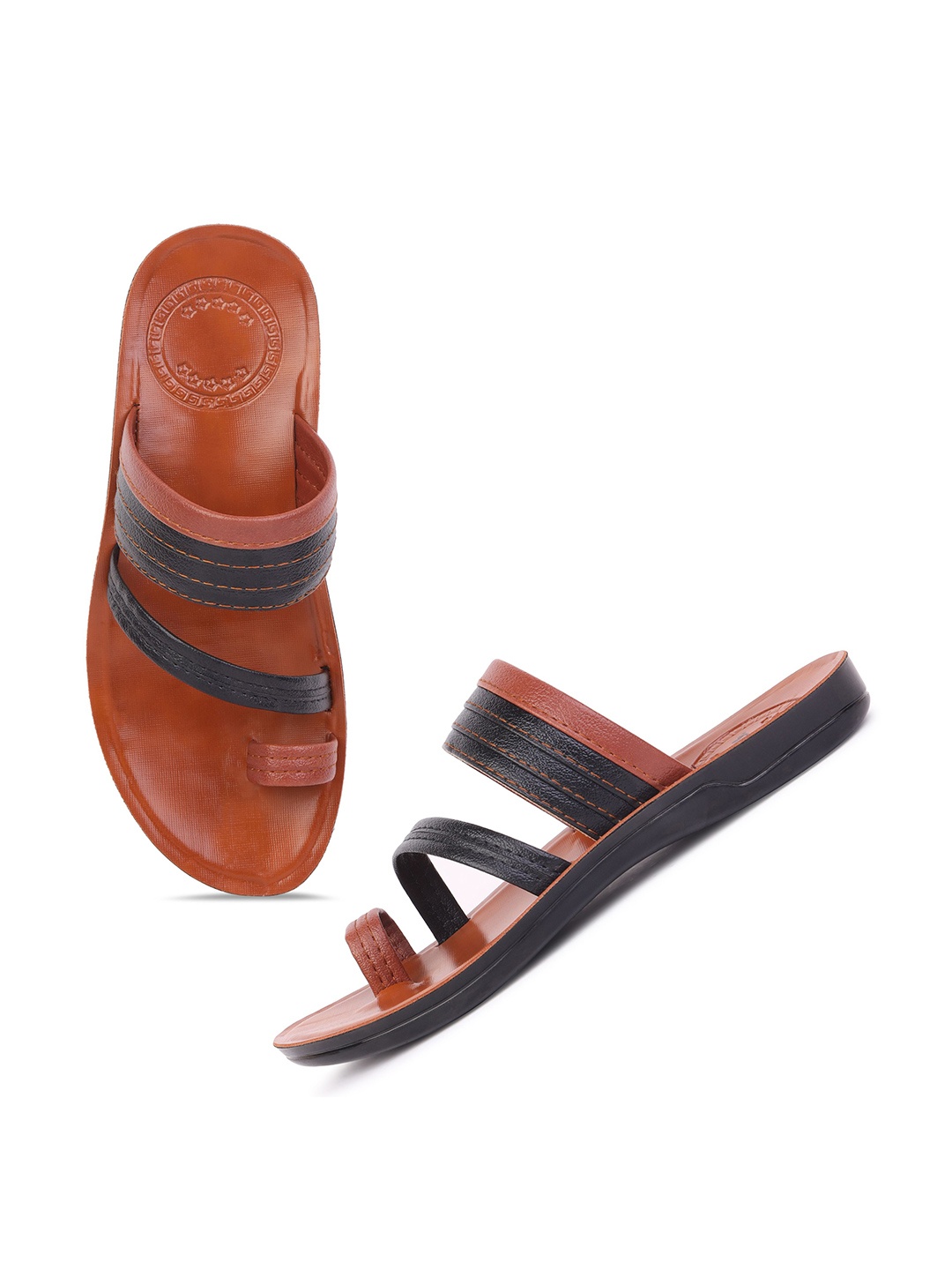 

PENNEN Men Thong Flip-Flops, Brown