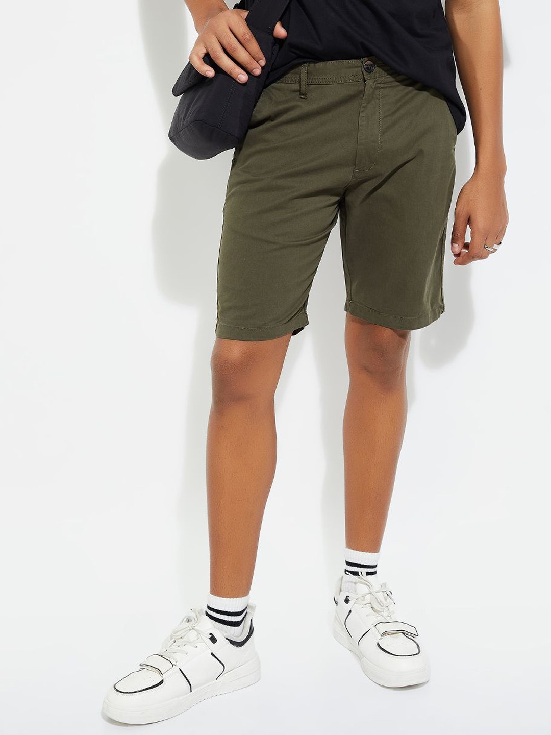 

max Men Regular Fit Shorts, Green