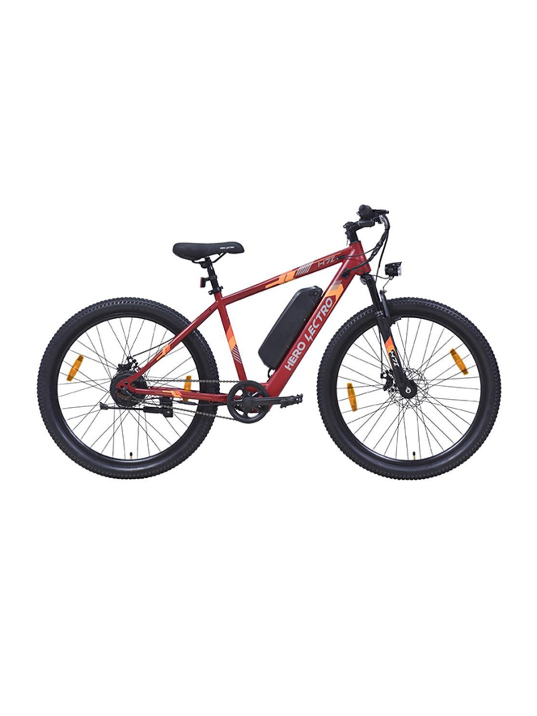

Hero Lectro H7 Sigma 27.5T Carbon Steel Single Speed Electric Cycle, Red