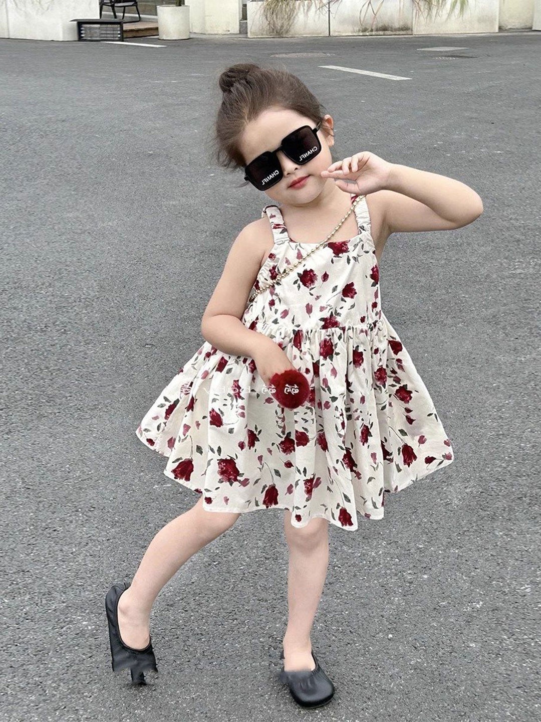 

StyleCast x Revolte Girls Print A-Line Dress, Beige