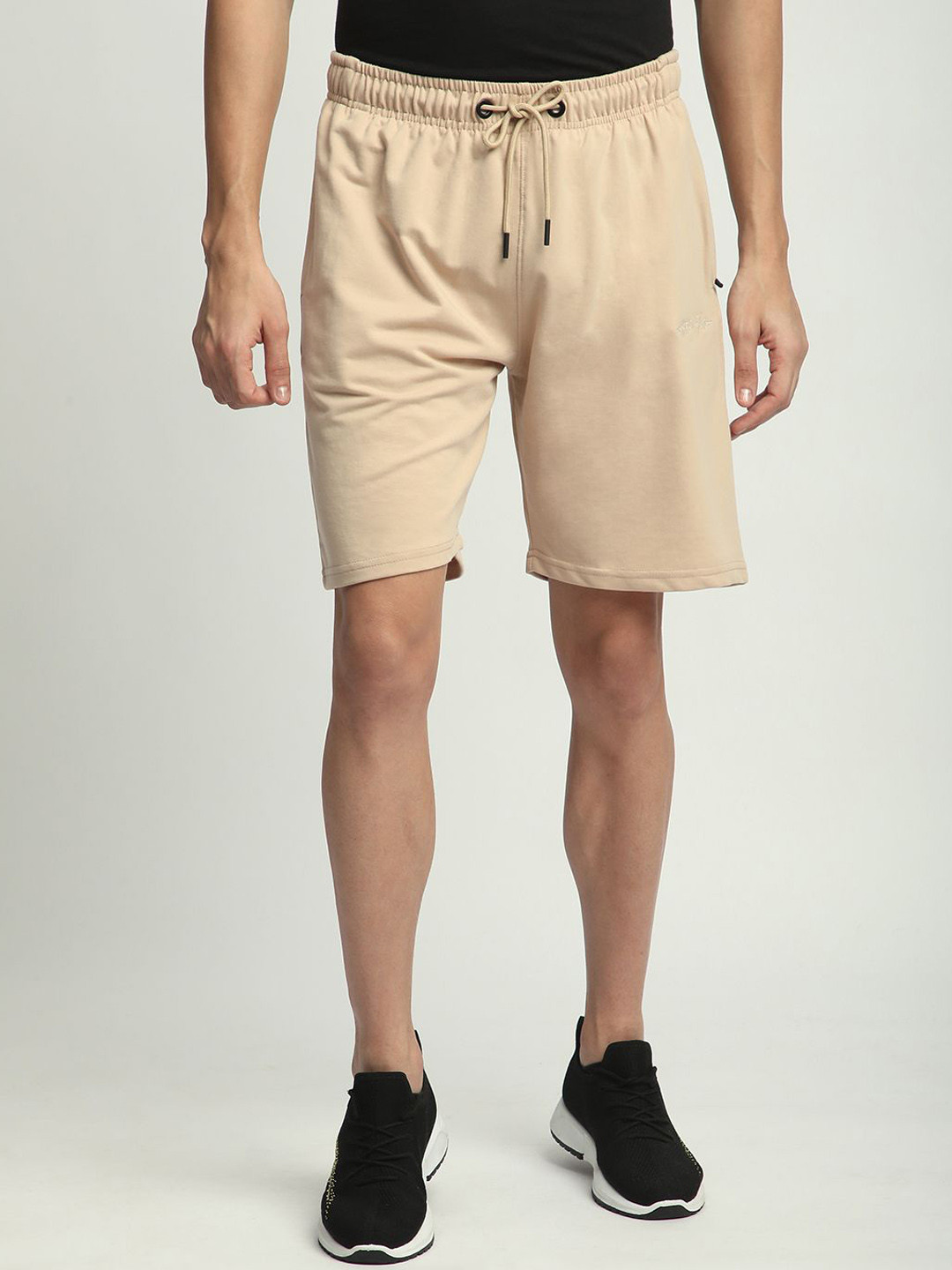 

Stitch Hub Men Regular Fit Mid-Rise Shorts, Beige