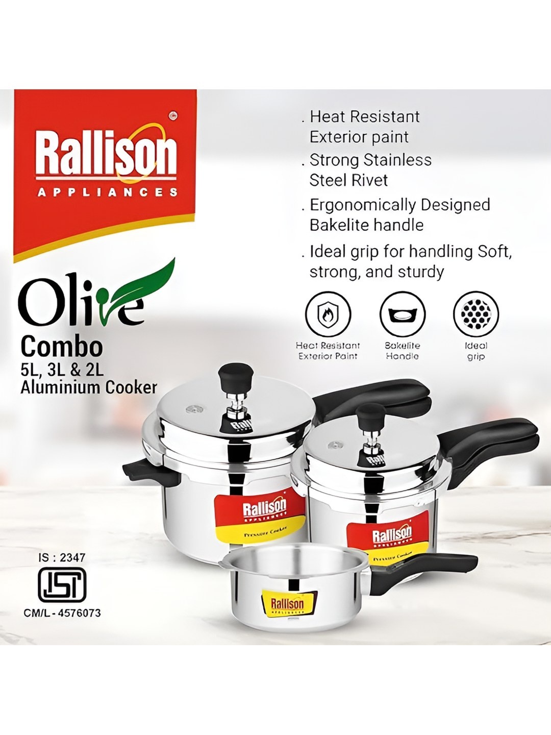 

Rallison Steel Aluminium Easy to Clean Pressure Cooker