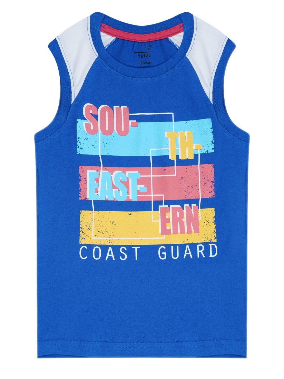 

YALZZ Boys Printed Applique T-shirt, Blue