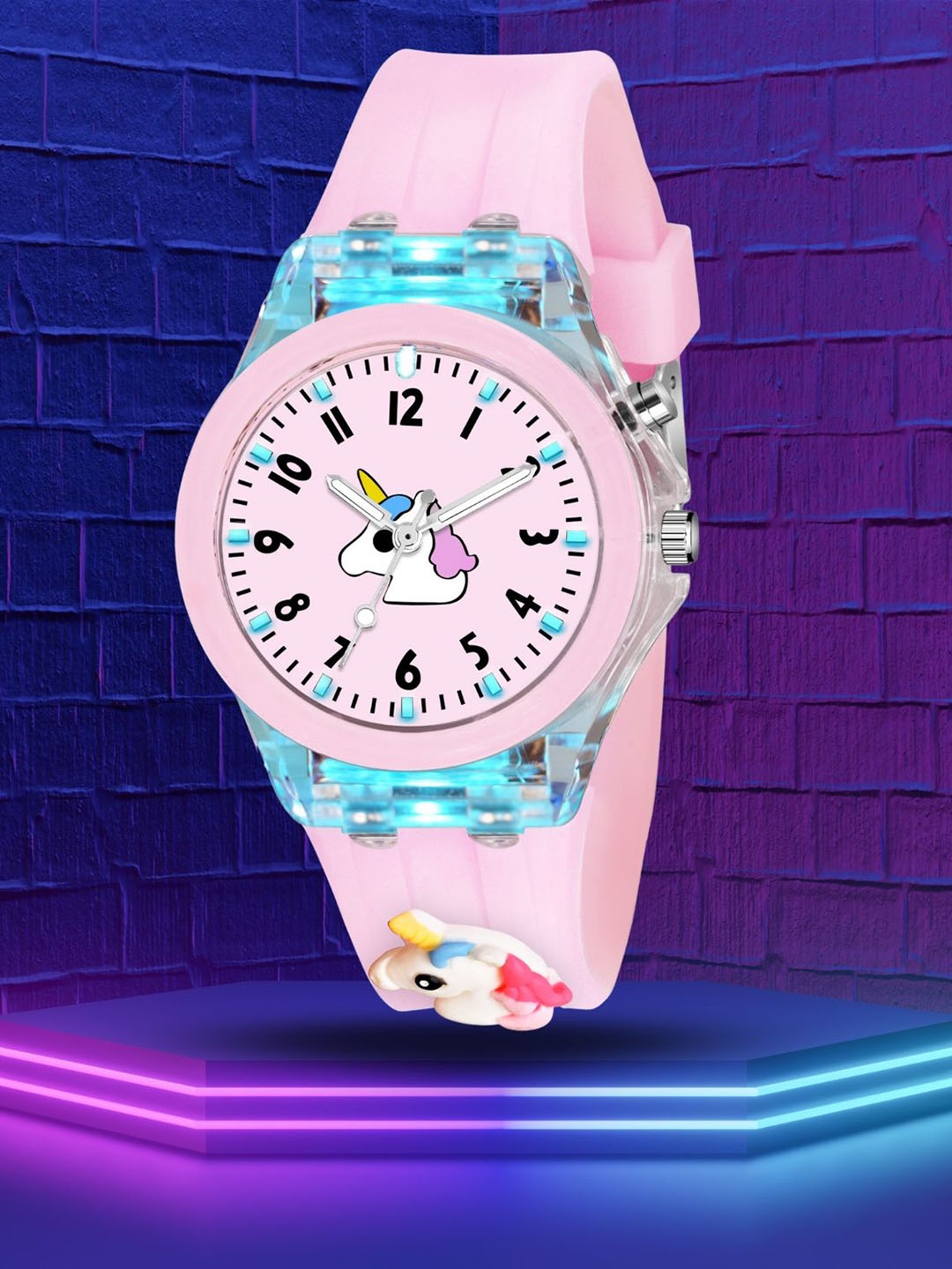 

SWADESI STUFF Kids Dial & Bracelet Style Straps Analogue Watch MULTI UNICORN 27, Pink