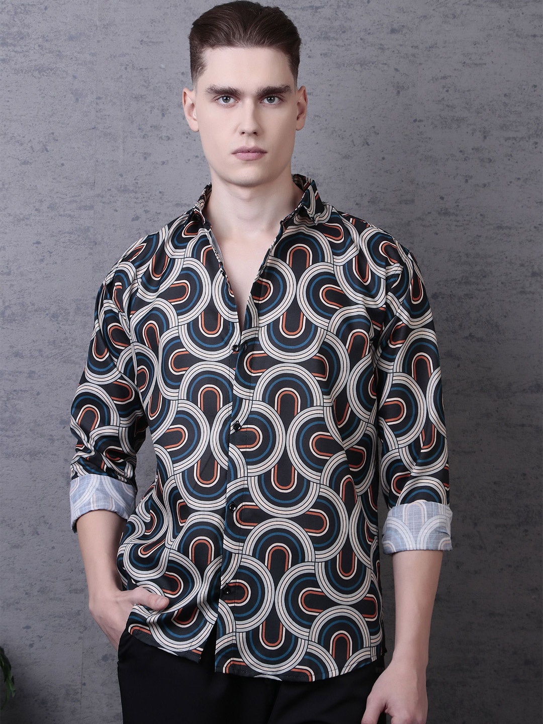 

TATER GARMENTS Women Comfort Opaque Printed Party Shirt, Multi