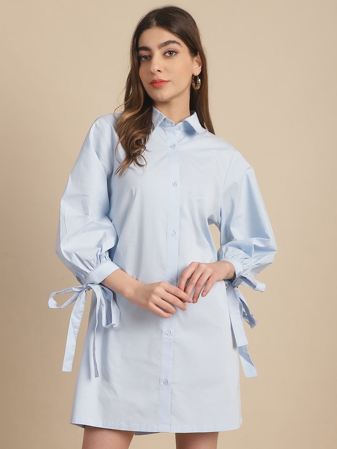 

JAKANARY Women Opaque Casual Shirt, Blue