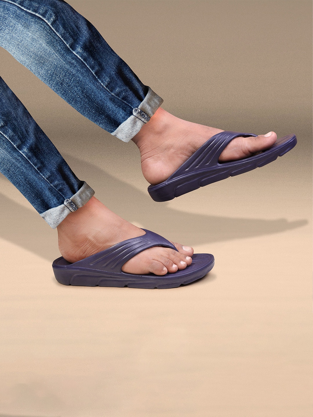 

PENNEN Men Thong Flip-Flops, Blue
