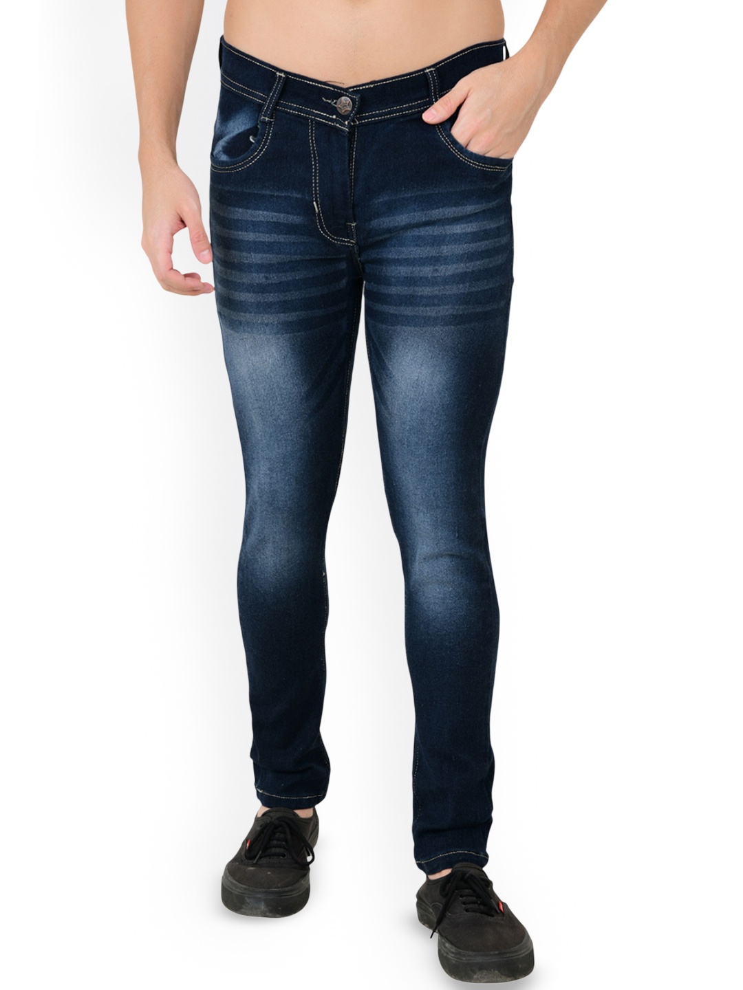 

LINARIA Men Classic Slim Fit Heavy Fade Jeans, Blue