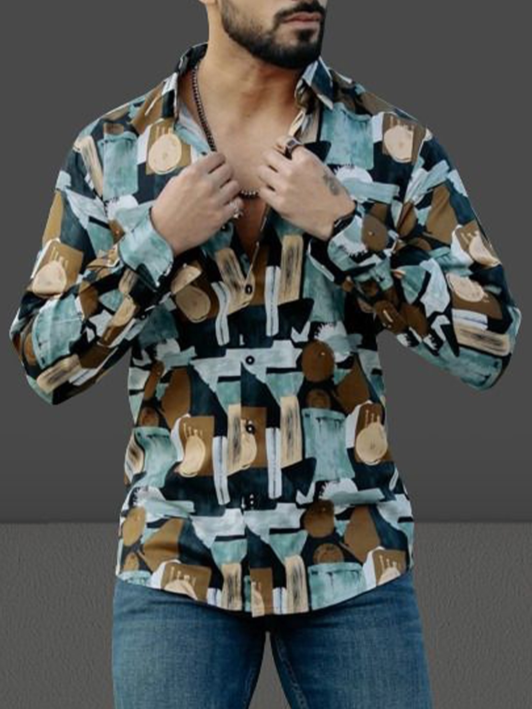 

Metronaut Men Opaque Striped Casual Shirt, Teal