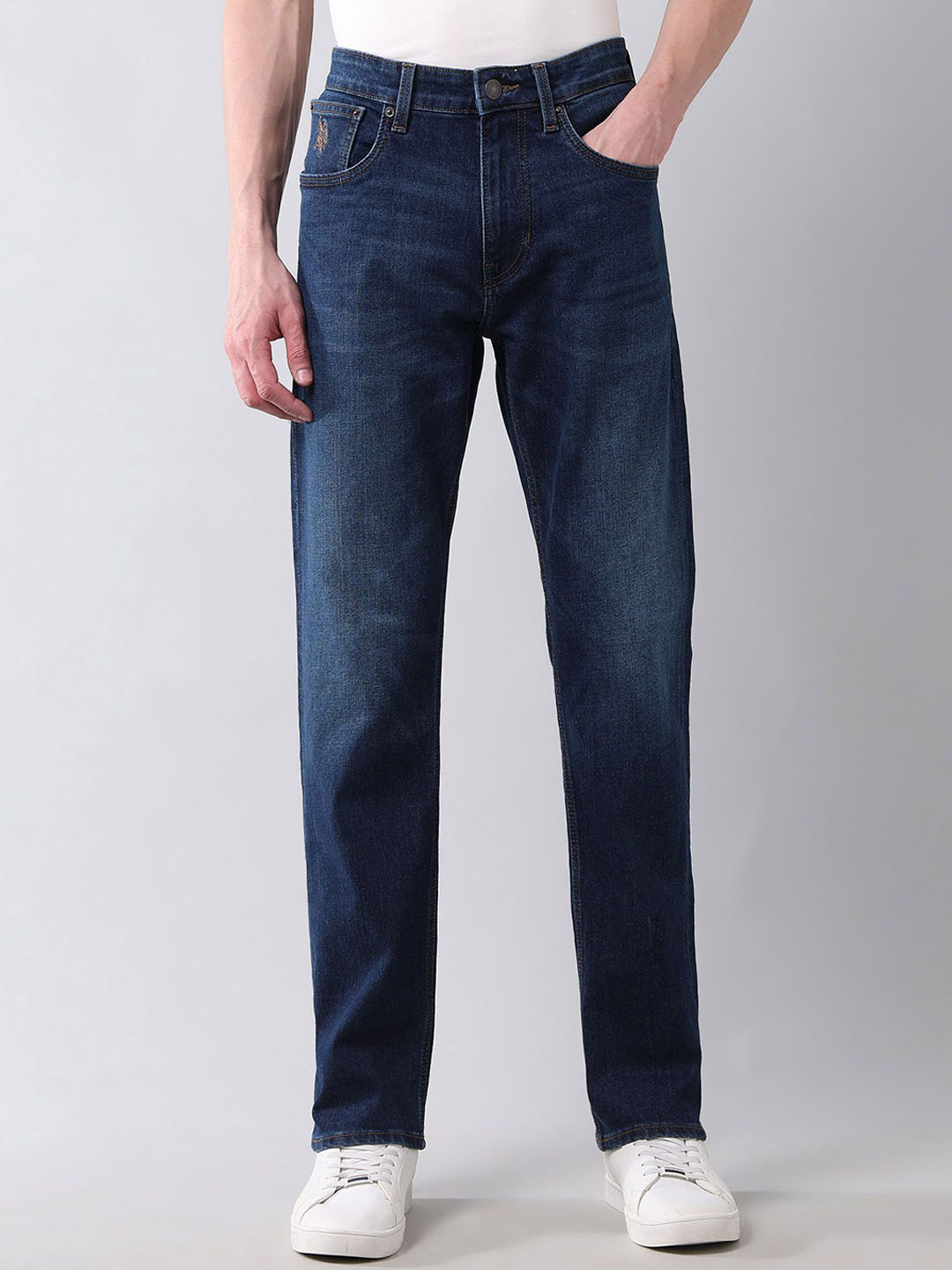 

U.S. Polo Assn. Denim Co. Men Slim Fit Light Fade Jeans, Blue